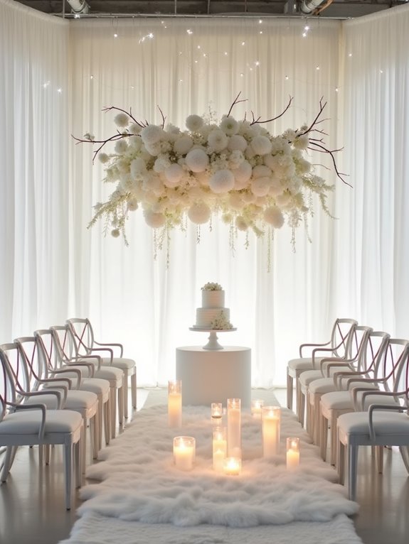 chic monochromatic seating setup
