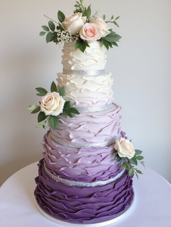 chic ombre finish cakes