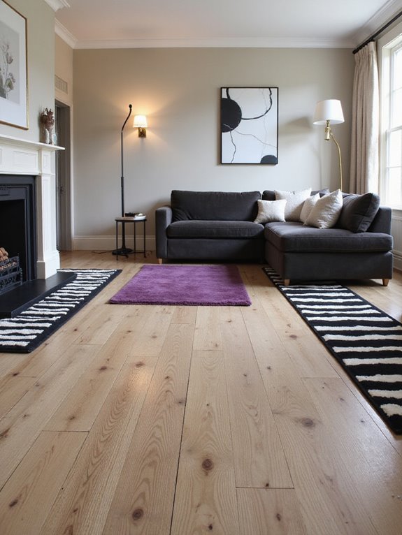 chic striped runners enhance