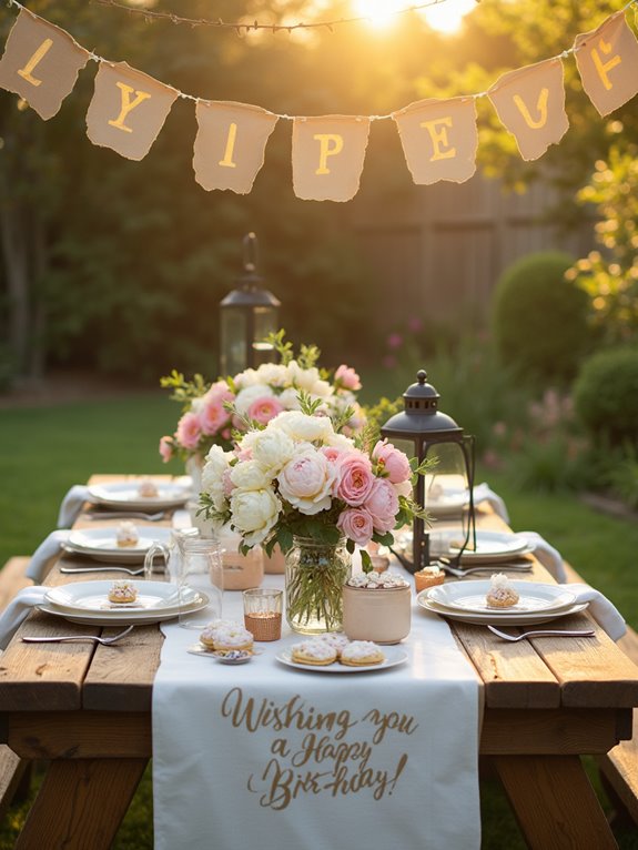chic white bunting decorations
