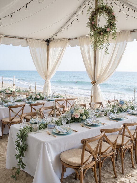coastal inspired photo backdrop