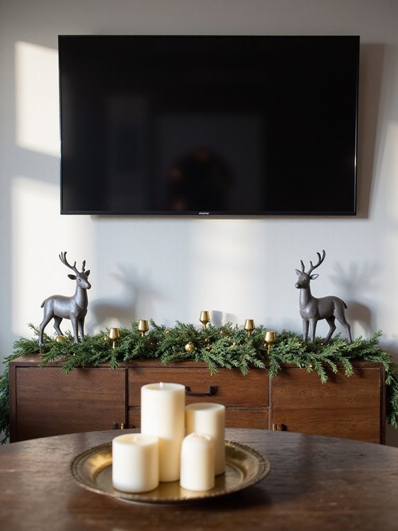 cohesive festive living room