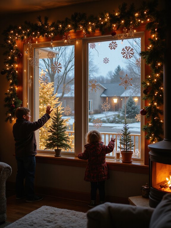 collaborative christmas window decorations