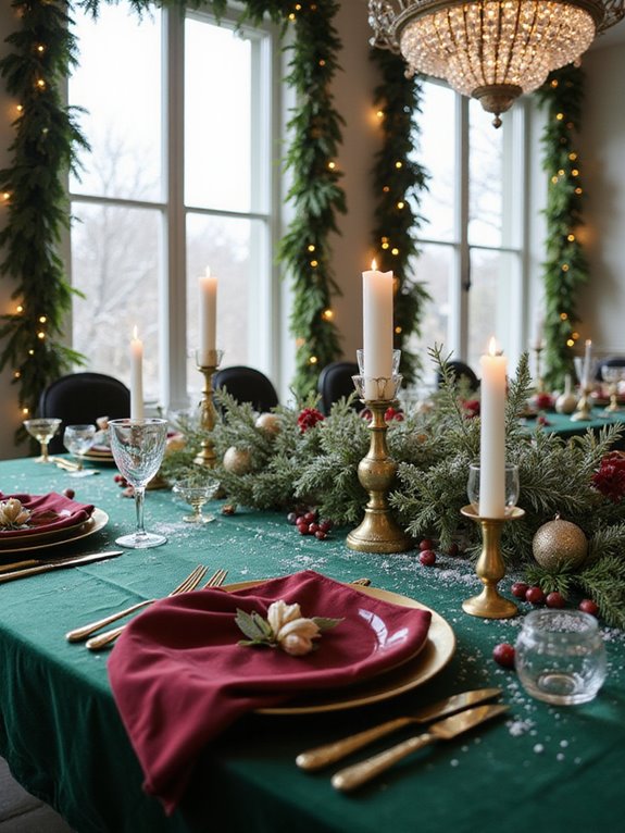 colorful christmas party decor