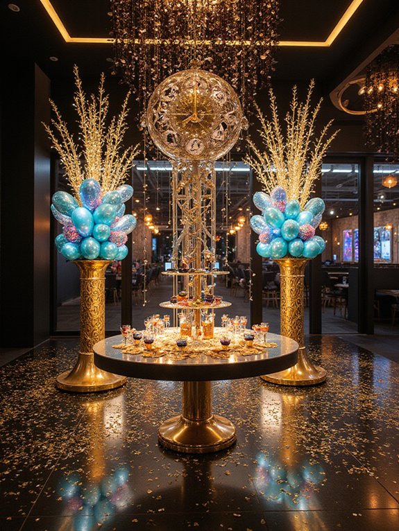 colorful confetti celebration displays