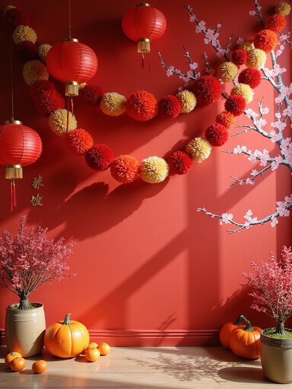 colorful diy pom poms