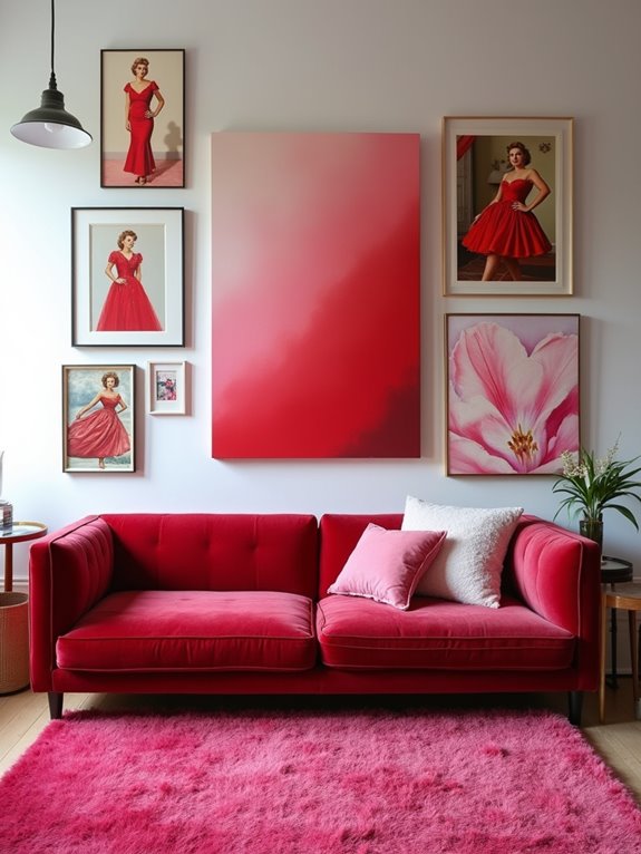 colorful eclectic art display