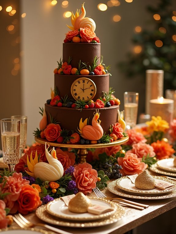 colorful edible table decorations