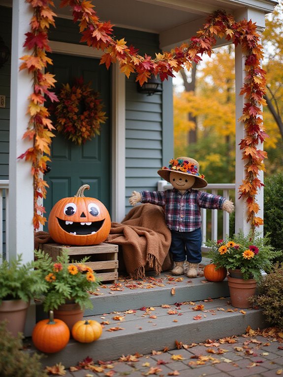colorful leaf halloween crafts