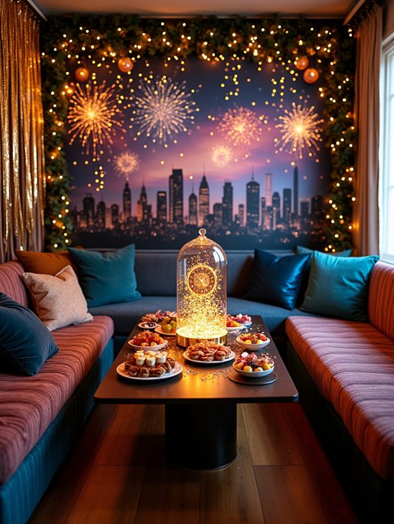 countdown celebration party setup