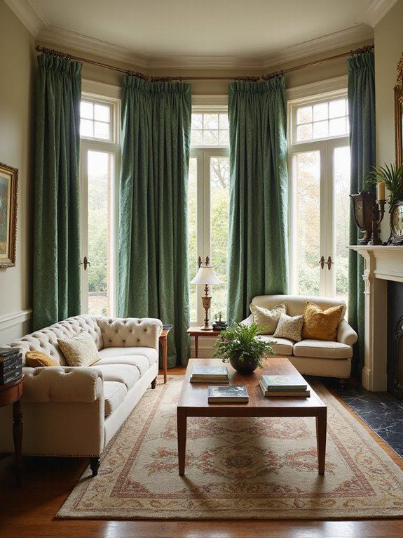 cozy ambiance through window treatments