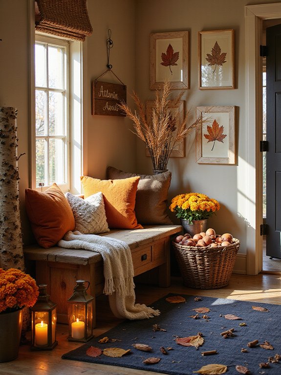 cozy autumn entryway makeover
