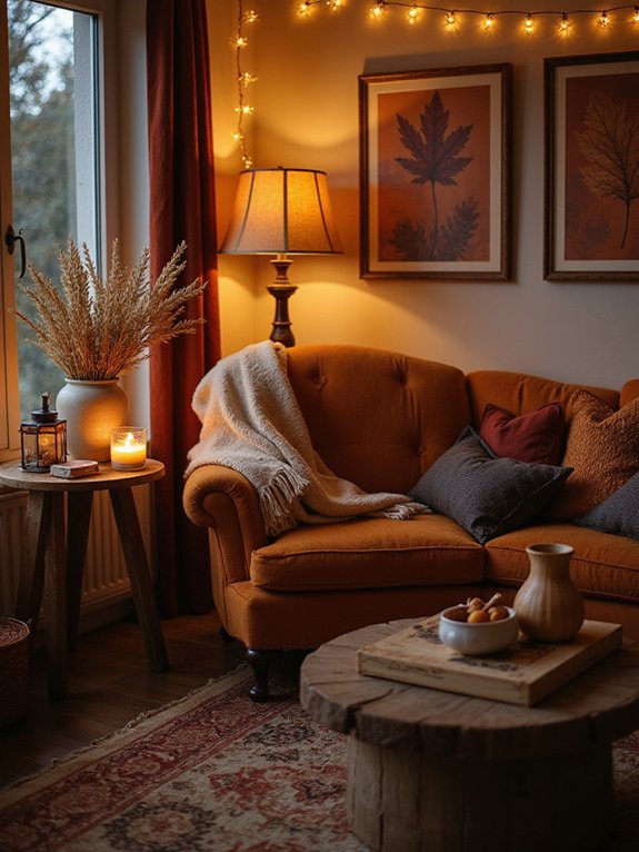 cozy autumn home lighting