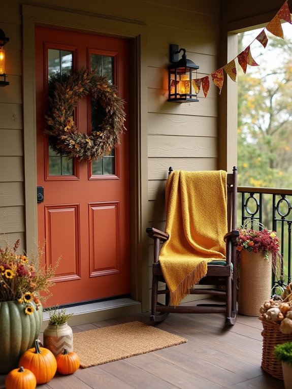 cozy autumn porch decor