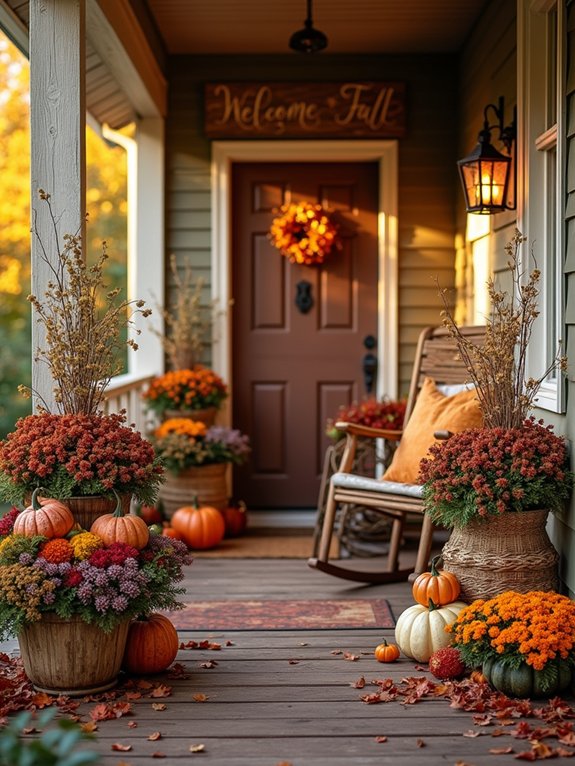 cozy autumn porch decor