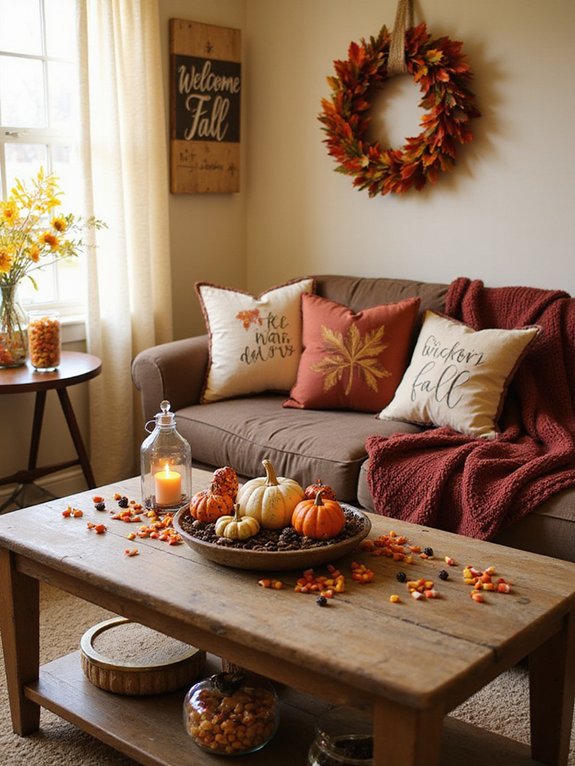 cozy blankets and candles