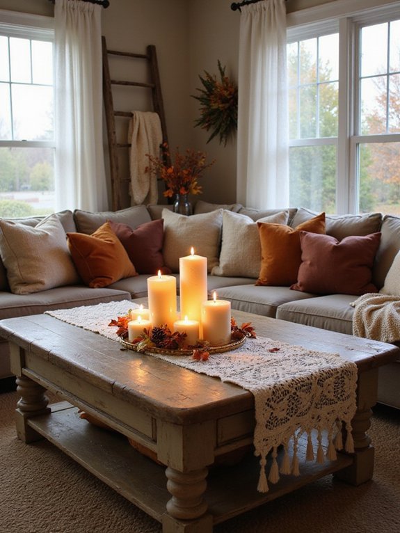 cozy candle ambiance creation