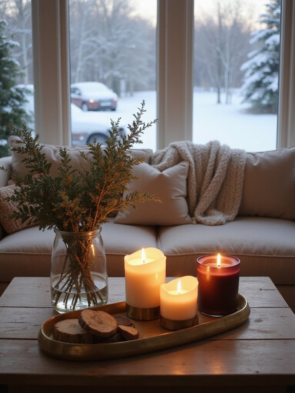 cozy candle arrangements creation