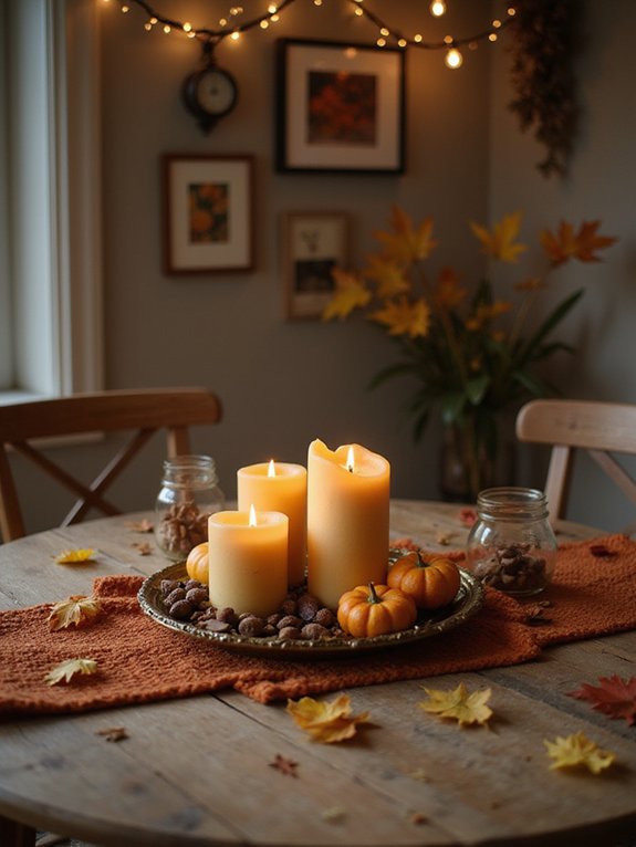 cozy candle arrangements enhance ambiance