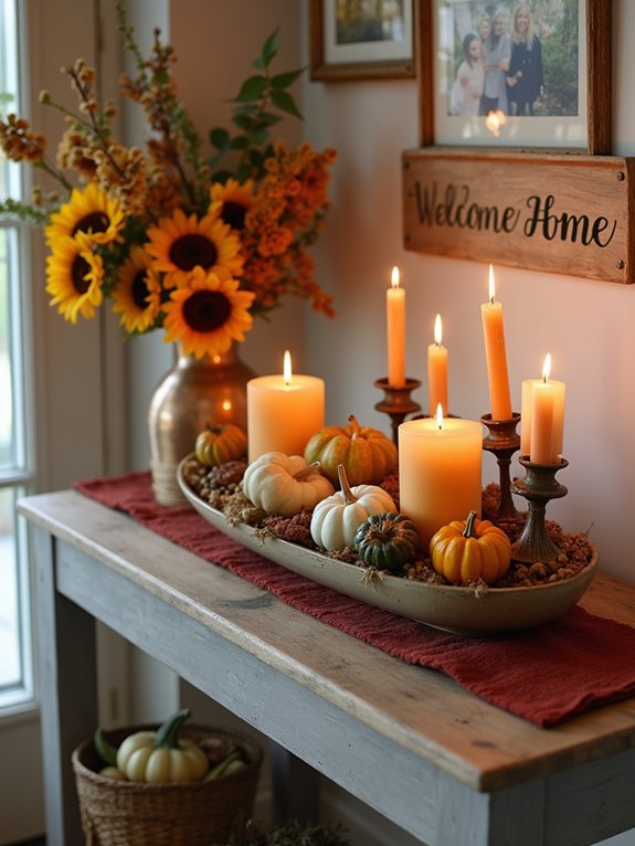cozy candlelit entryway ambiance