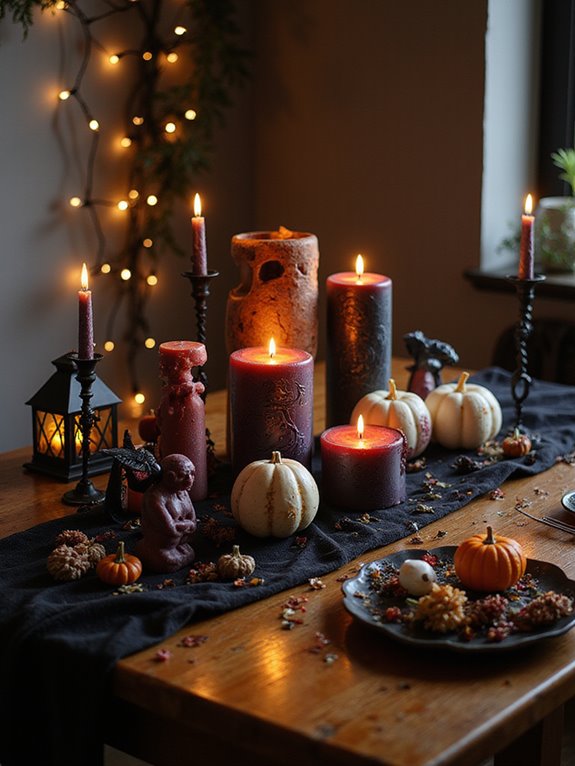 cozy candlelit halloween ambiance