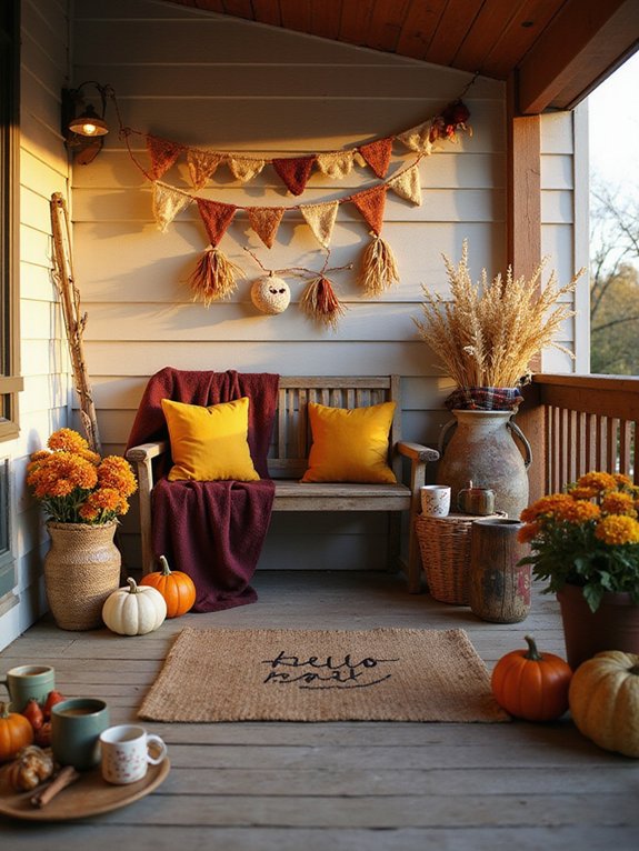 cozy cushions and throws