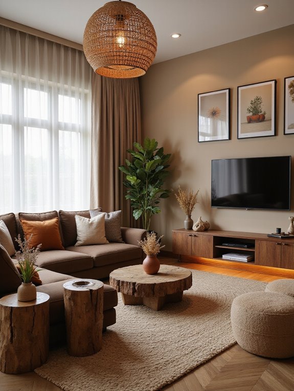 cozy earthy living retreat