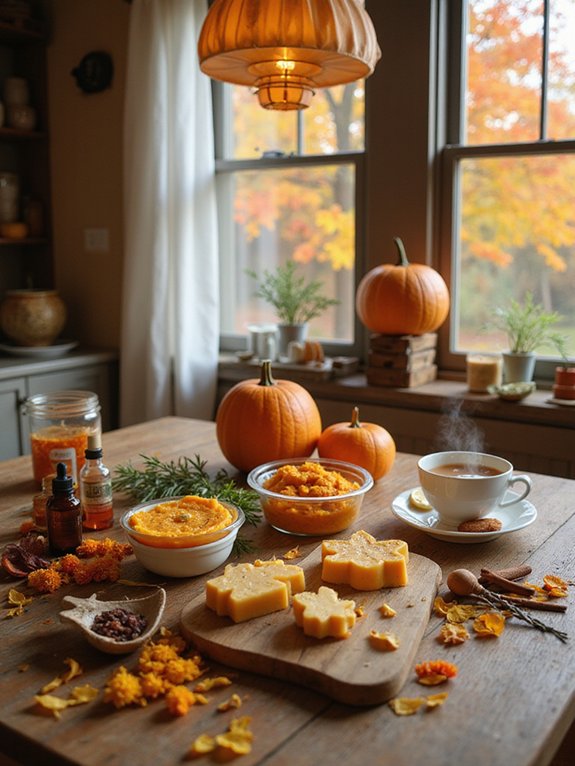 cozy fall scented soap making