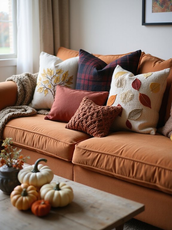 cozy fall throw pillows