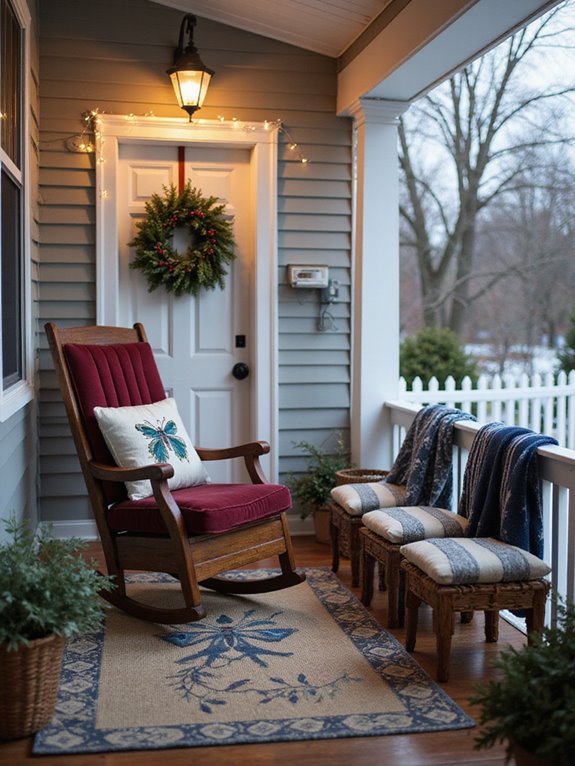 cozy festive porch makeover