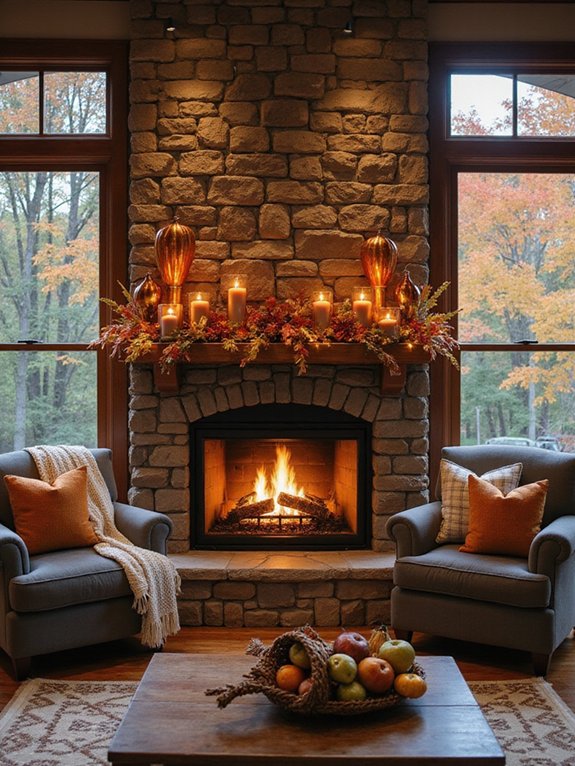 cozy fireplace comfort nook