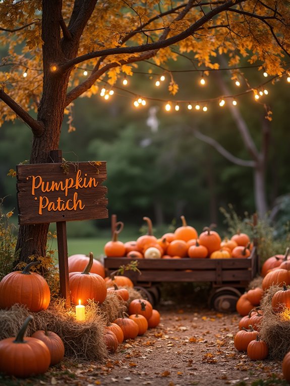 cozy halloween pumpkin patch