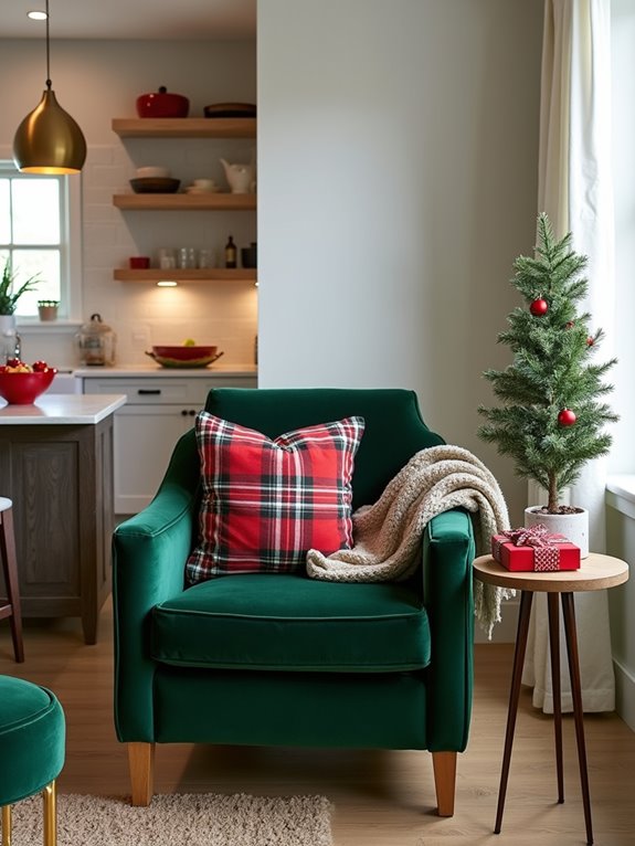 cozy holiday themed cushions