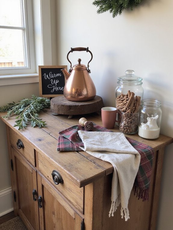 cozy hot drink station