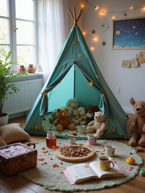 cozy indoor camping adventure