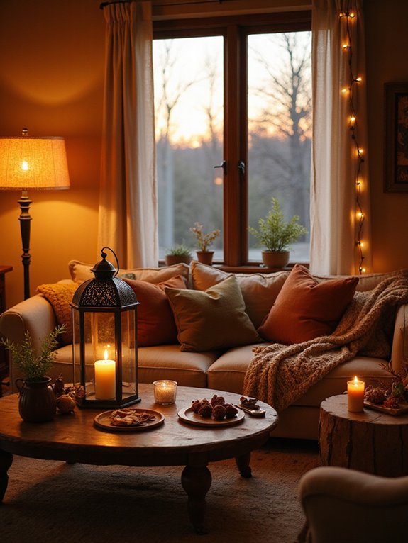 cozy inviting autumn lighting