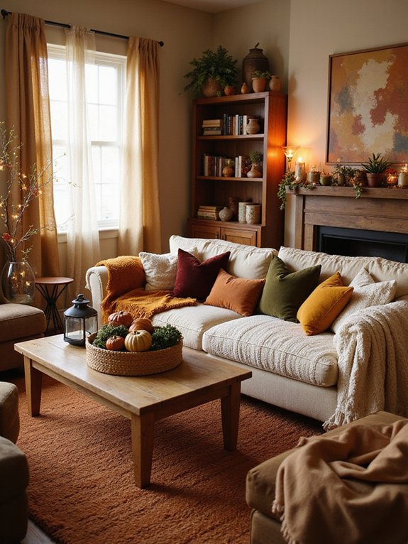 cozy layered plush textiles