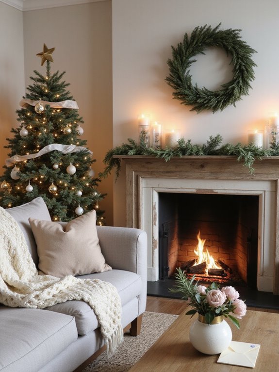 cozy neutral christmas decor