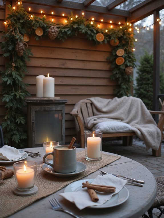 cozy neutral outdoor decor