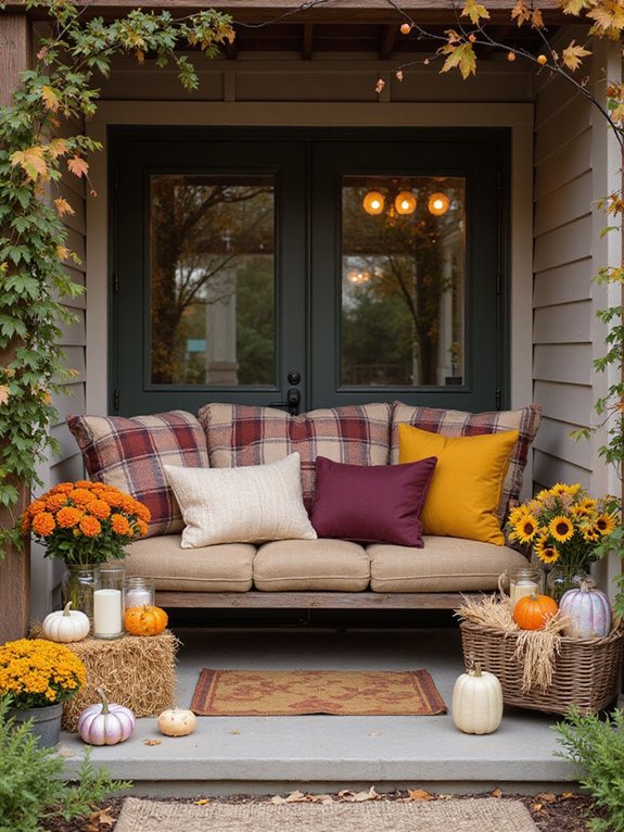 cozy outdoor fall decor