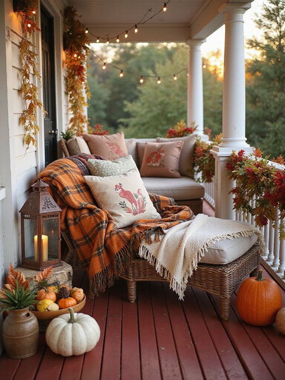 cozy outdoor fall decor