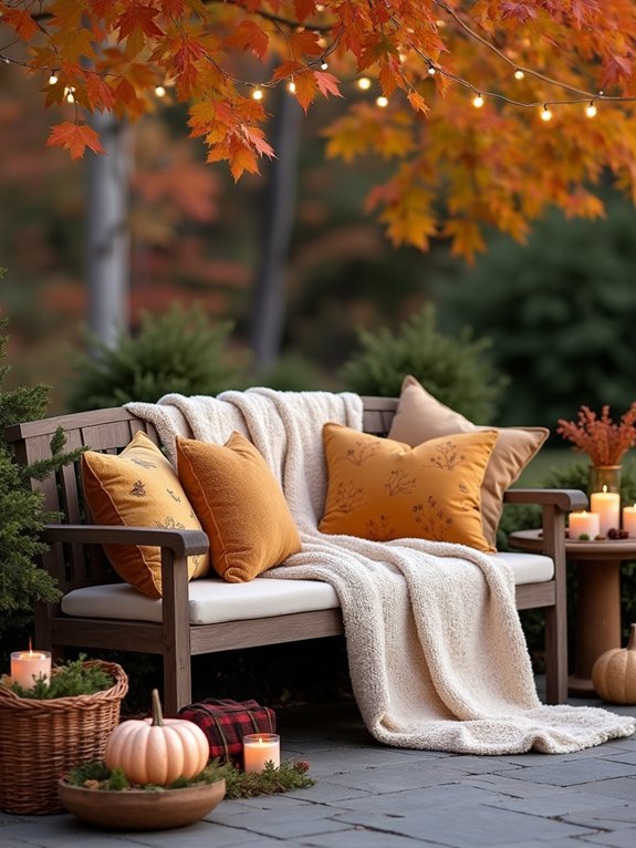 cozy outdoor fall retreat
