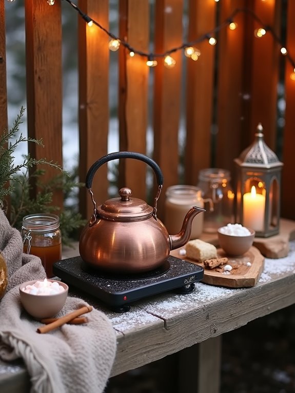 cozy outdoor hot beverages