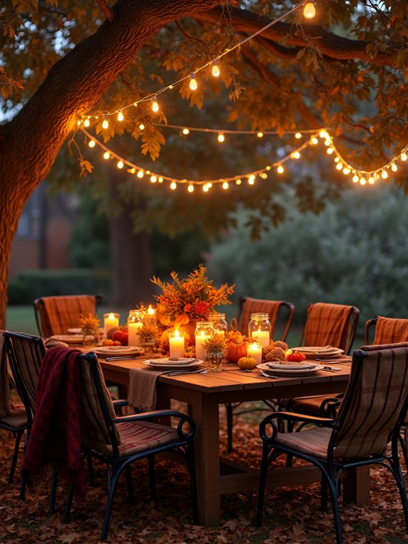 cozy outdoor string lights