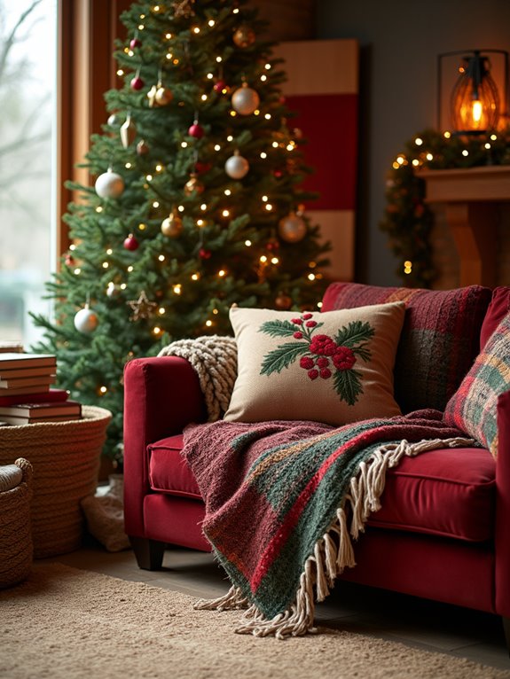 cozy pillows and blankets