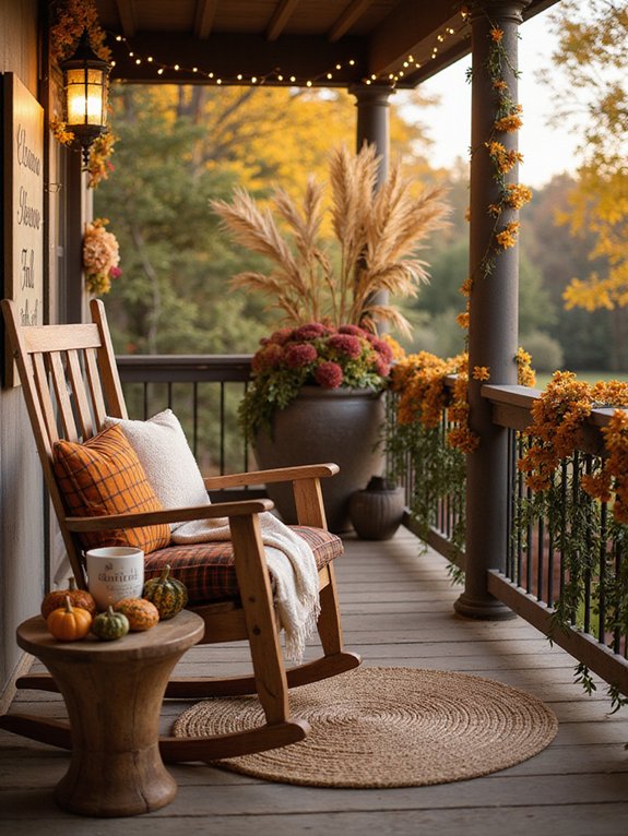 cozy porch with seating