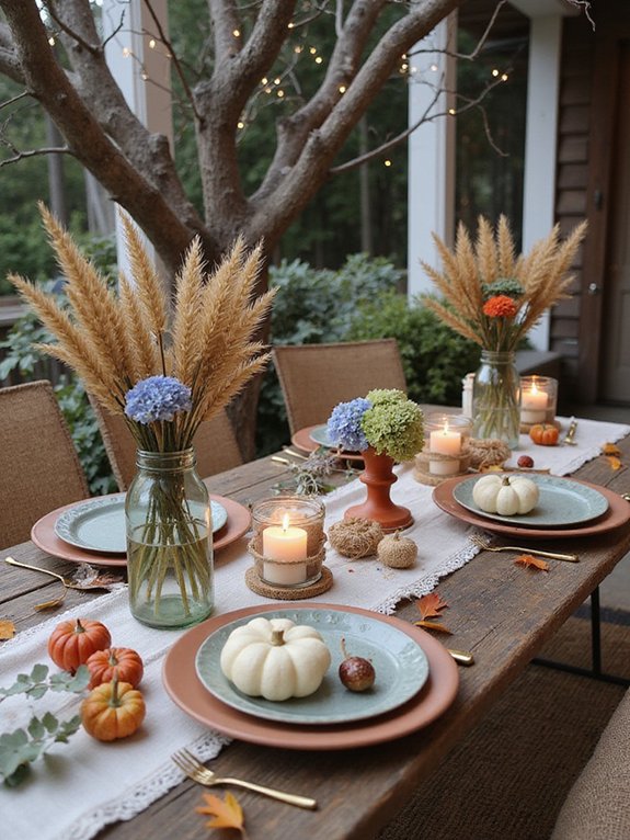 cozy rustic fall tablescape