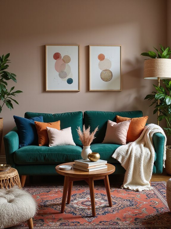 cozy textured fabric layering