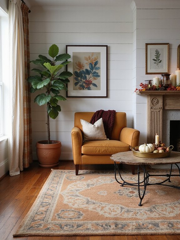 cozy textured fall decor