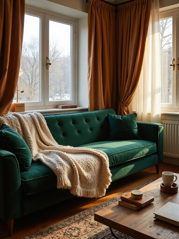 cozy up with heavier fabrics